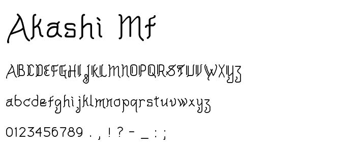 Akashi MF font